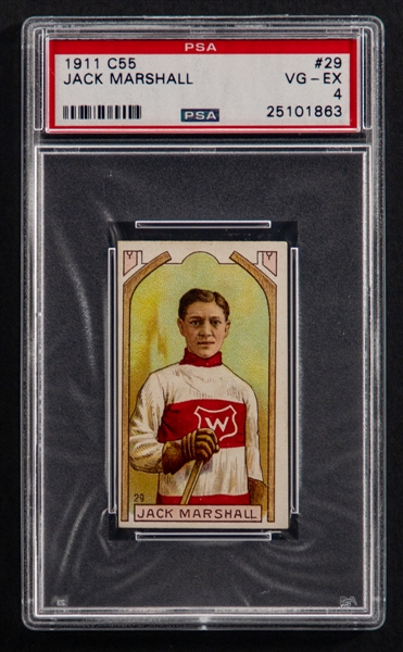 1911-12 Imperial Tobacco C55 Hockey Card #29 HOFer John "Jack" Marshall - Graded PSA 4