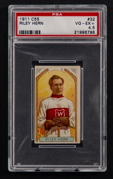 1911-12 Imperial Tobacco C55 Hockey Card #32 HOFer William "Riley" Hern - Graded PSA 4.5