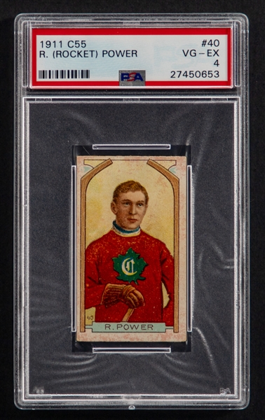 1911-12 Imperial Tobacco C55 Hockey Card #40 James "Rocket" Power Rookie - Graded PSA 4