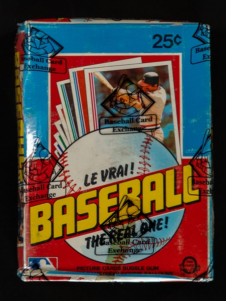 1982 O-Pee-Chee Baseball Wax Box (36 Unopened Packs) - BBCE Certified - Nolan Ryan, Ozzie Smith, George Brett, Rickey Henderson, Eddie Murray