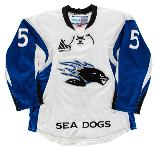 Thomas Chabots 2013-14 QMJHL Saint John Sea Dogs Game-Worn Jersey with Team COA 