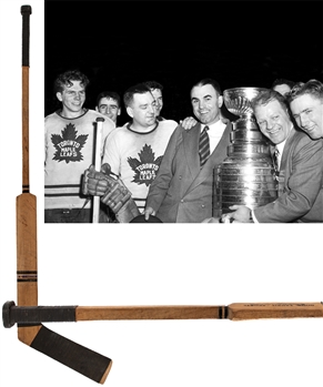 Toronto Maple Leafs 1950-51 Stanley Cup Champions Team-Signed Goalie Stick by 19 with Kennedy, Broda, Meeker, Bentley and Others