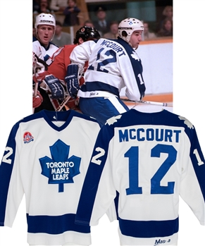 Dale McCourts 1983-84 Toronto Maple Leafs Game-Worn Jersey - City of Toronto 150th Patch! - Photo-Matched! 