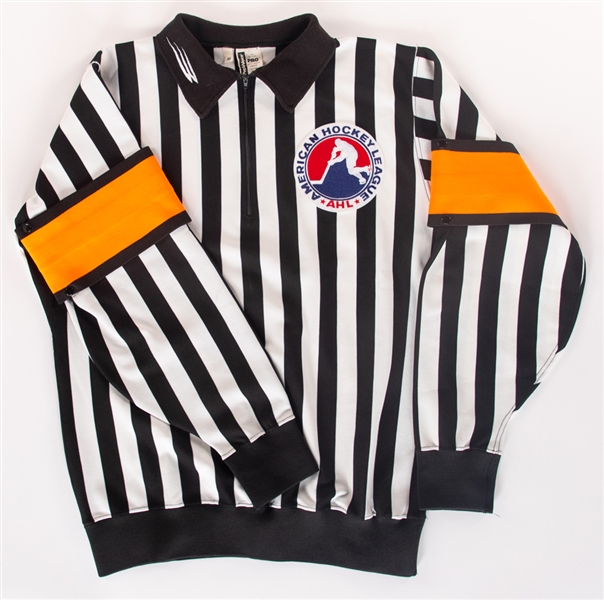 John Galipeaus Mid-to-Late-1990s AHL Referee Game-Worn Jersey 