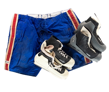 Montreal Canadiens Late-1980s Goalie Skate and Pants Shell Collection of 5 with Classic Auctions LOA 