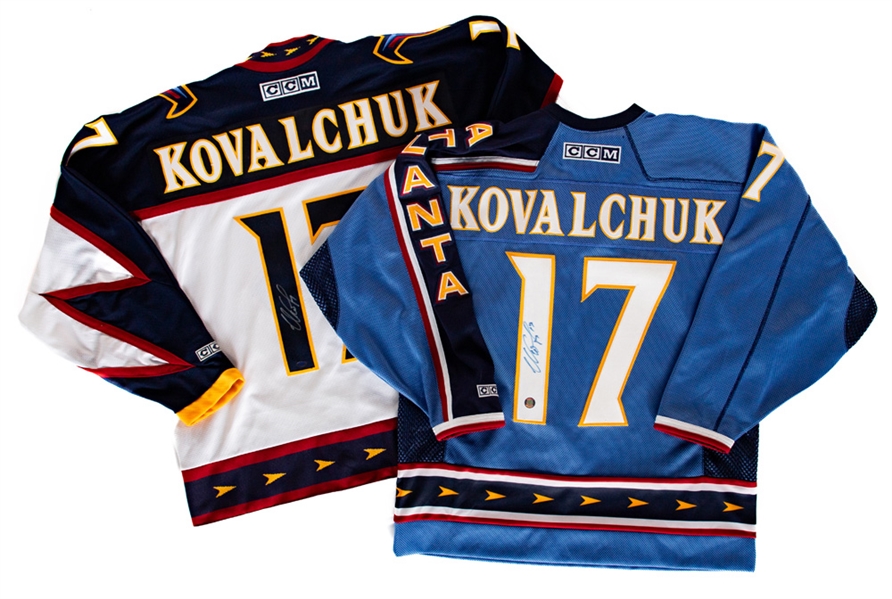 Ilya Kovalchuk Atlanta Thrashers Signed Jerseys (2) with JSA Auction LOA 