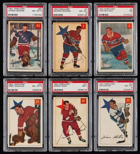 1954-55 Parkhurst Hockey Complete 157-Card Master Set (156 PSA-Graded Cards) - 3rd Current Finest and 4th All-Time Finest PSA Set!