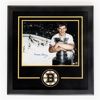 Bobby Orr Boston Bruins Signed and Framed "The Goal" Oversized Photo Display with Stanley Cup - GNR COA (30" x 31")