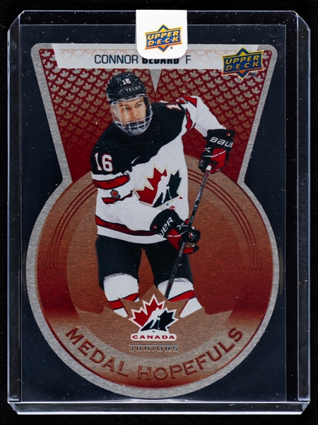 2022 Upper Deck Team Canada Juniors Medal Hopefuls Hockey Card #MH-13 Connor Bedard (#01/22)