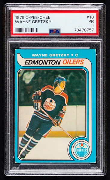 1979-80 to 1989-90 HOFer Wayne Gretzky O-Pee-Chee and Topps Hockey Card Collection (32) Inc. 1979-80 O-Pee-Chee #18 Wayne Gretzky Rookie (Graded PSA 1)