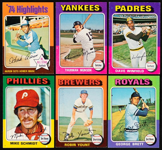 1975 Topps Baseball Complete 660-Card Set