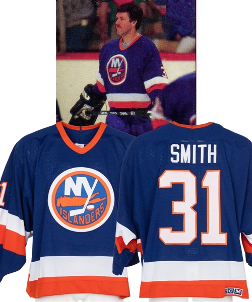 Billy Smiths 1988-89 New York Islanders Game-Issued Jersey with LOA 