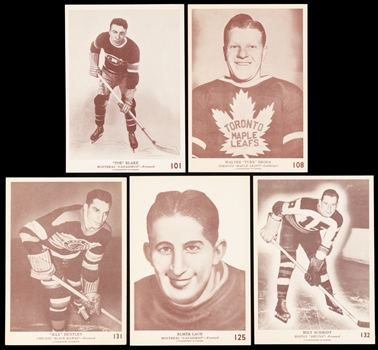 1940-41 O-Pee-Chee V-301-2 Hockey Near Complete Card Set (49/50) Including HOFers Blake, Broda (2), Reardon Rookie, Apps, Stewart Rookie, Lach Rookie, Bentley Rookie and Schmidt Rookie
