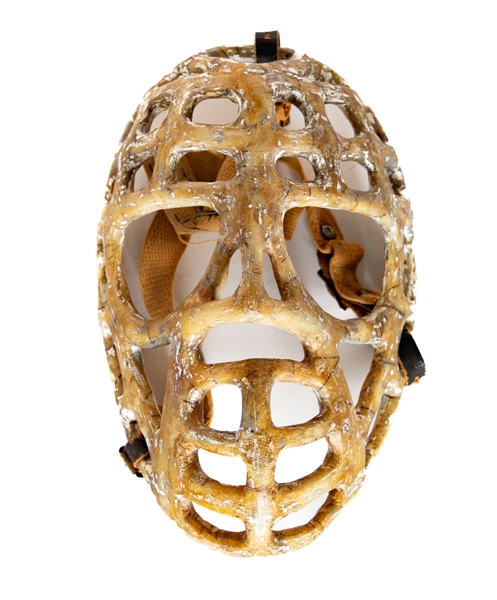 Vintage 1960s Pretzel-Style Professional Fiberglass Goalie Mask