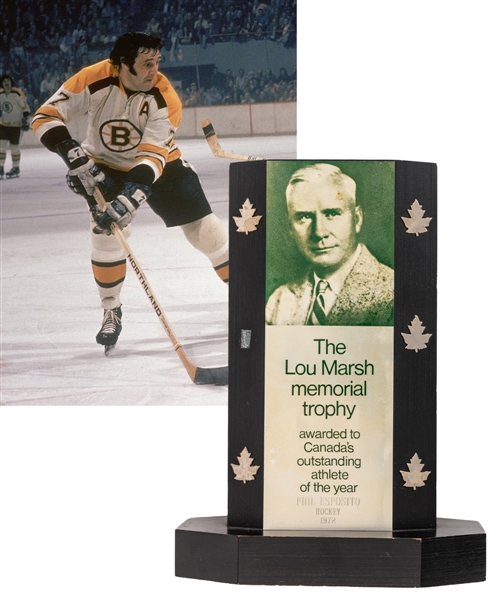 Phil Espositos 1972 Lou Marsh Memorial Trophy Awarded to Canadas Outstanding Athlete of the Year from His Personal Collection with His Signed LOA