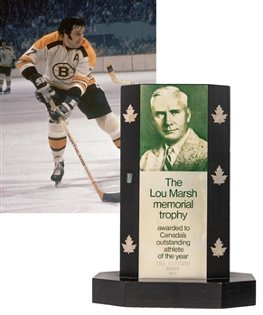 Phil Espositos 1972 Lou Marsh Memorial Trophy Awarded to Canadas Outstanding Athlete of the Year from His Personal Collection with His Signed LOA