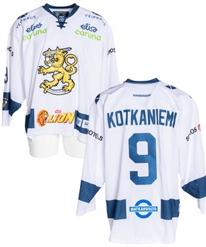 Jesperi Kotkaniemis 2017-18 Team Finland U20 Euro Hockey Tour Game-Worn Jersey with Finnish Ice Hockey Association COA