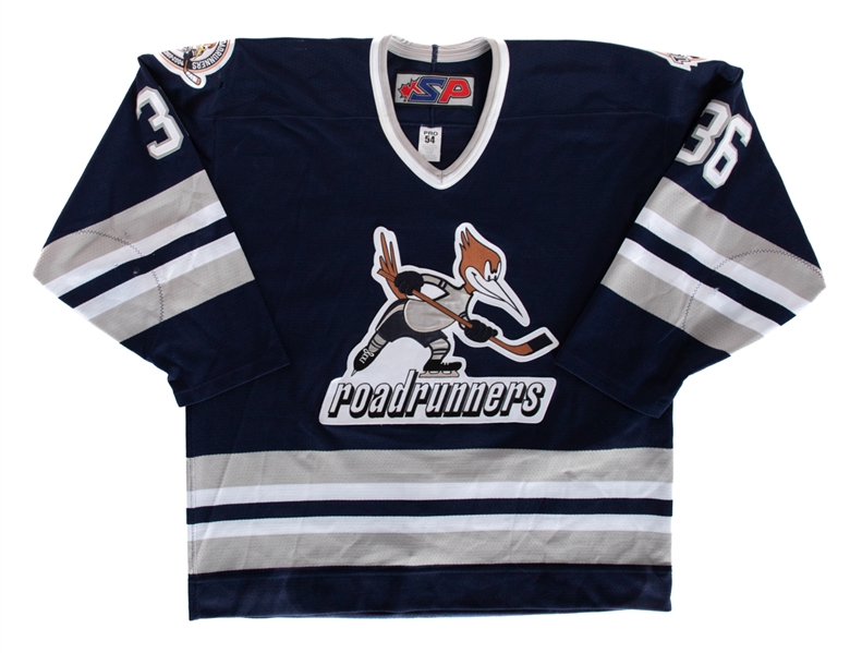 Mathieu Roys 2003-04 AHL Toronto Roadrunners Inaugural Season Game-Worn Jersey with Team COA - Inaugural Season Patch!