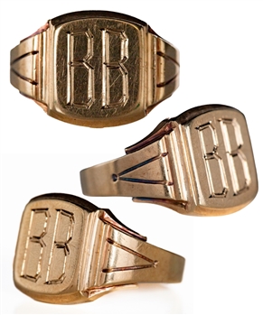 B. Bennets 1938-39 Arnprior Hockey Club 10K Gold Ring - Upper Ottawa Valley Hockey League Champions