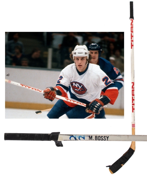 Mike Bossys Late-1970s New York Islanders Titan Game-Used Stick 