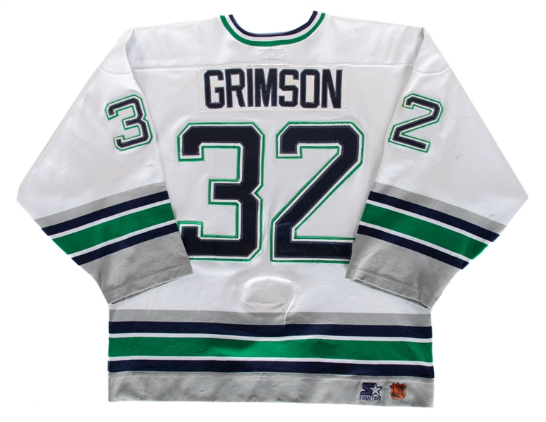 Lot Detail - Stu Grimson's 1996-97 Hartford Whalers Game-Worn Jersey ...