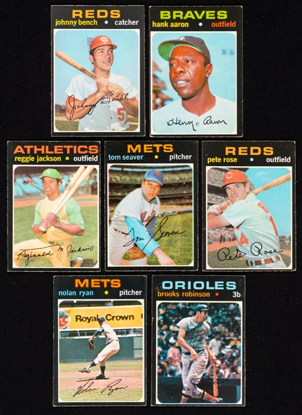 1971 O-Pee-Chee Baseball Complete 752-Card Set with Short Prints and High Numbers