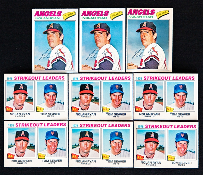 1977 O-Pee-Chee Baseball Card Collection (1100+) - Includes Numerous Duplicates of Ryan, Palmer, Carlton, Bench, Brett, Seaver, Rose, Schmidt and Other Stars