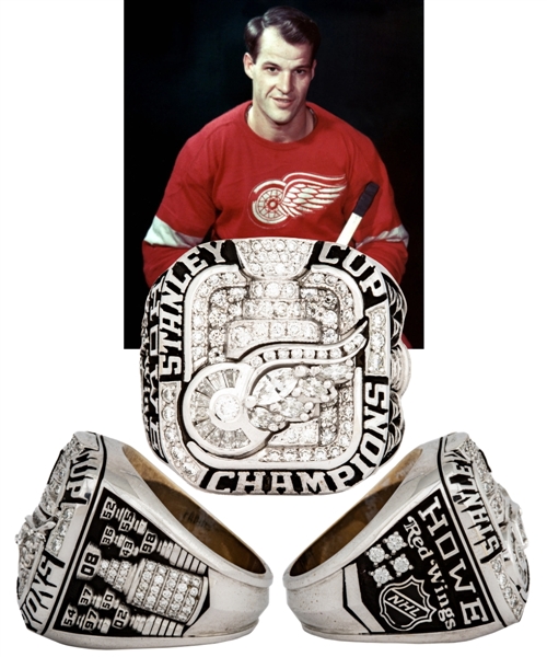 Gordie Howes 2007-08 Detroit Red Wings Stanley Cup Championship 10K Gold and Diamond Ring from His Personal Collection with Howe Family LOA and Intergold Certificate of Appraisal