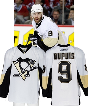 Pascal Dupuis 2009-10 Pittsburgh Penguins Game-Worn Playoffs Jersey with His Signed LOA