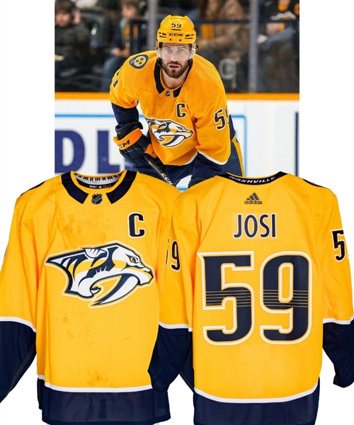 Roman Josis 2019-20 Nashville Predators Game-Worn Captains Jersey with LOA - Norris Trophy Winning Season! - Photo-Matched!