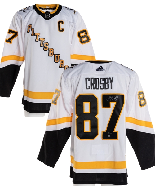 Sidney Crosby Signed 2021-22 Pittsburgh Penguins Reverse Retro Limited-Edition Captains Jersey #139/187 with Frameworth COA