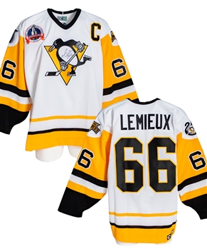 Mario Lemieux Signed 1991-92 Pittsburgh Penguins Stanley Cup Finals Captains Jersey with JSA LOA