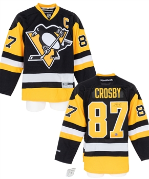 Sidney Crosby Signed Pittsburgh Penguins Mid-2010s Black and Gold Third Jersey with COA