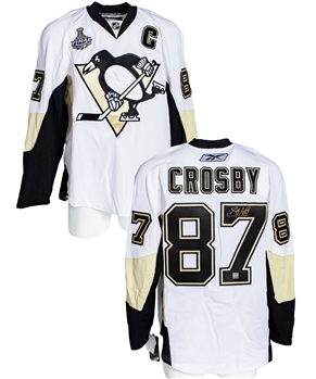 Sidney Crosby Signed 2009 Pittsburgh Penguins Stanley Cup Finals Captains Jersey with Frameworth COA