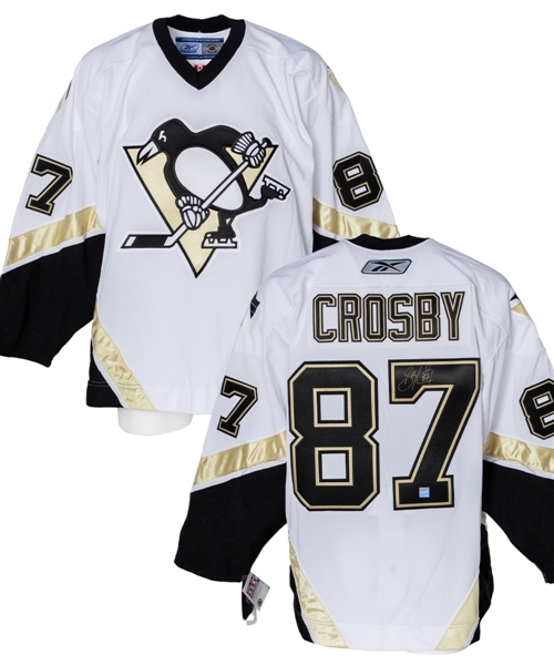 Sidney Crosby Signed 2005-06 Pittsburgh Penguins Rookie Year Away Pro Jersey with Frameworth COA