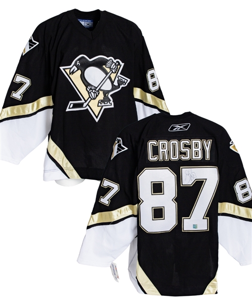 Sidney Crosby Signed 2005-06 Pittsburgh Penguins Rookie Season Jersey with Frameworth COA