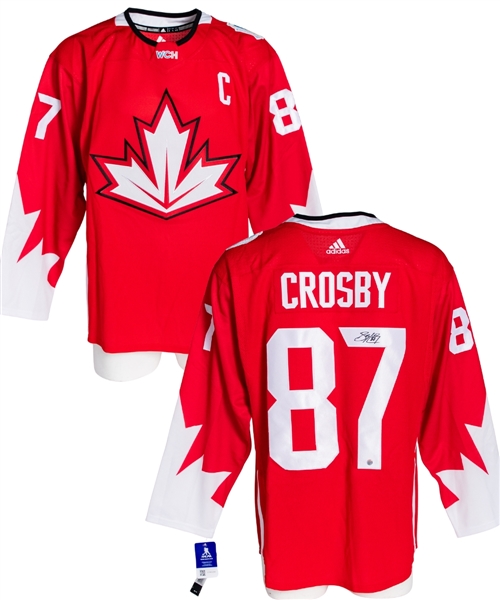 Sidney Crosby Signed 2016 World Cup of Hockey Team Canada Captains Jersey with Frameworth COA