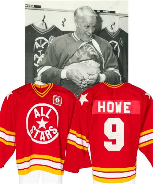 Gordie Howes 1985 The Spirits Returns "Team All-Stars vs Team Canada 72" NHL All-Stars Signed Game-Worn Jersey