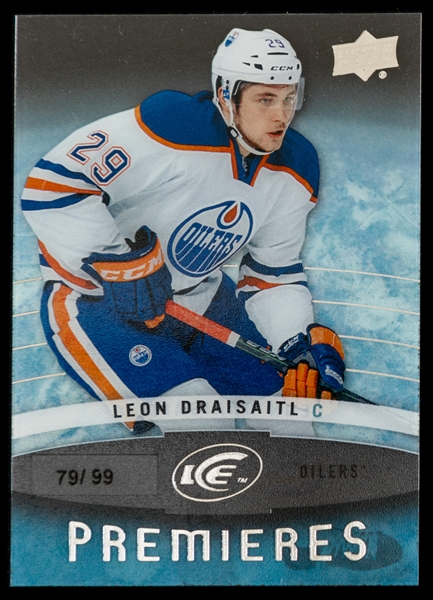 2014-15 Upper Deck Ice Premieres Hockey Card #161 Leon Draisaitl Rookie (79/99)