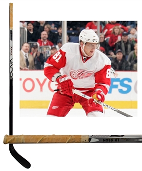 Marian Hossas 2008-09 Detroit Red Wings Signed Nike Bauer Vapor XXXX Game-Used Stick