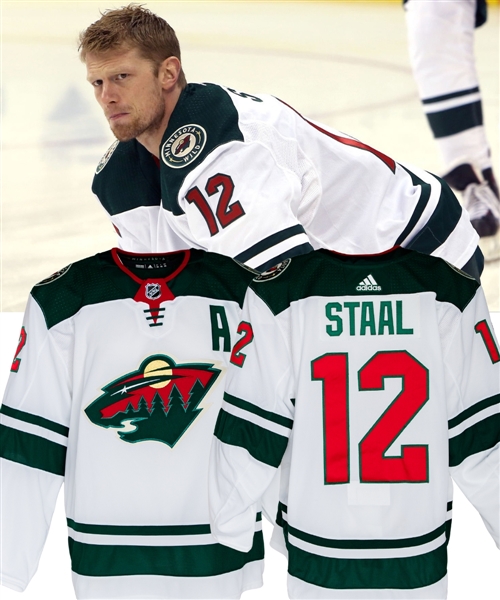 Eric Staals 2017-18 Minnesota Wild Game-Worn Alternate Captains Jersey with Team COA - Photo-Matched! 