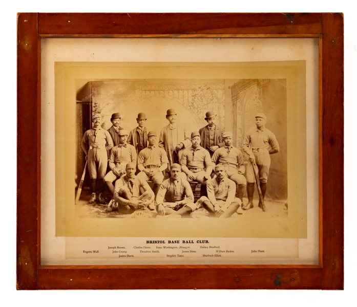 Circa 1880s/90s Bristol Base Ball Club Photograph (16 1/2" X 19 1/2") - The Earliest Known Image of a Black Baseball Team!