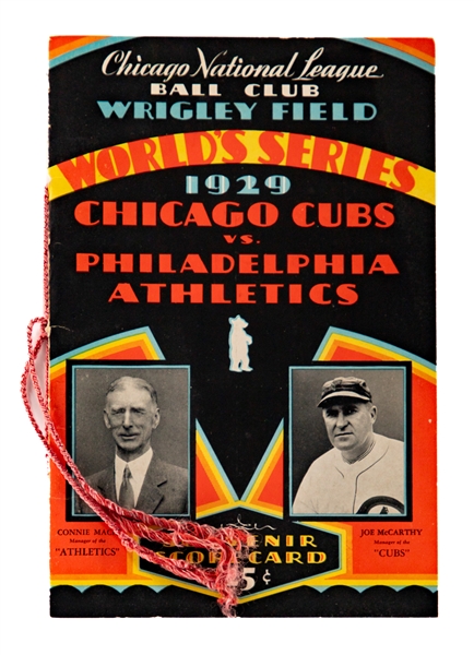 1929 World Series Program (Chicago) - Philadelphia Athletics vs Chicago Cubs