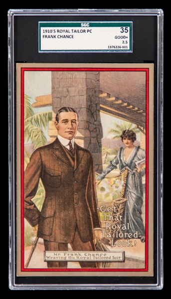 Frank Chance Royal Tailored 1914 Postcard - Graded SGC 2.5