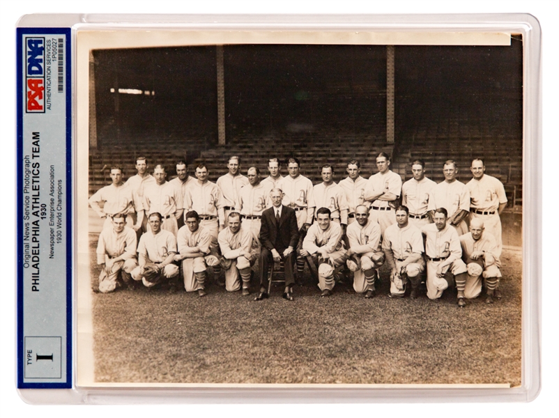 Philadelphia Athletics 1930 Original Newspaper Enterprise Association Type 1 World Champions Team Photo (PSA/DNA)