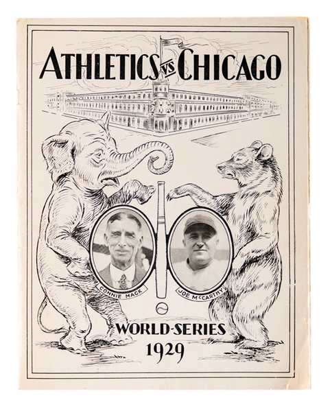 1929 World Series Game 3 Program (Philadelphia) - Philadelphia Athletics vs Chicago Cubs