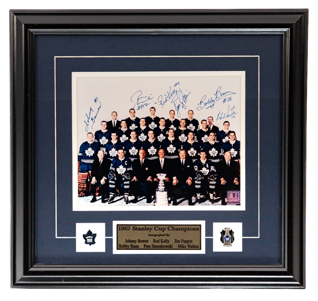 Toronto Maple Leafs 1966-67 Stanley Cup Champions Multi-Signed Team Photo Framed Display (17 1/2" x 16 1/2")