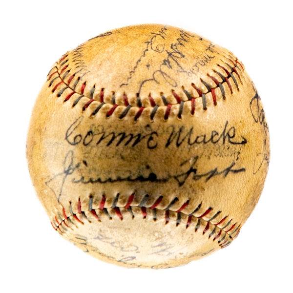 Philadelphia As 1929 World Champions Team-Signed Baseball with PSA/DNA LOA