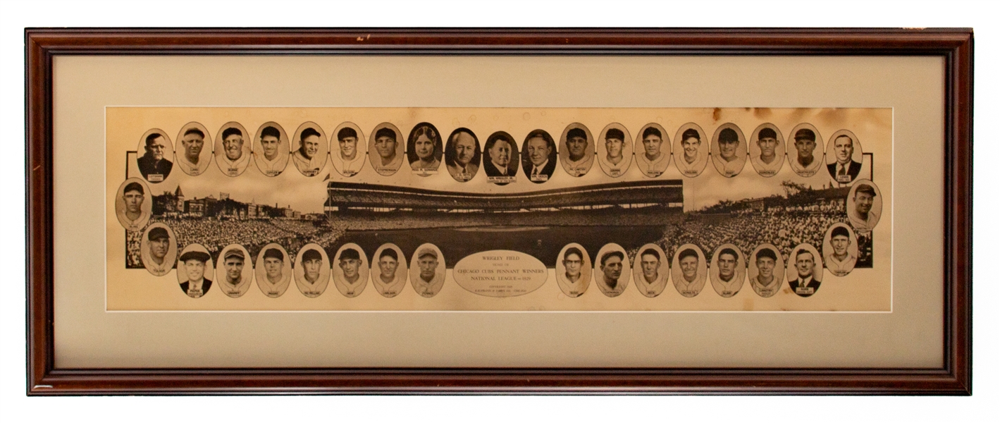 Chicago Cubs 1929 National League Pennant Winners Framed Panoramic Team Print (17" x 43")