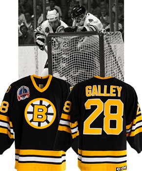 Garry Galleys 1989-90 Boston Bruins Game-Worn Stanley Cup Finals Jersey with LOA - 1990 Stanley Cup Finals Patch